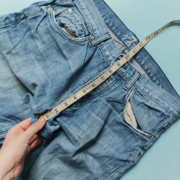 7 For All Mankind Relaxed Fit Button Fly Mens Jeans Size 31 Waist - Picture 8 of 10